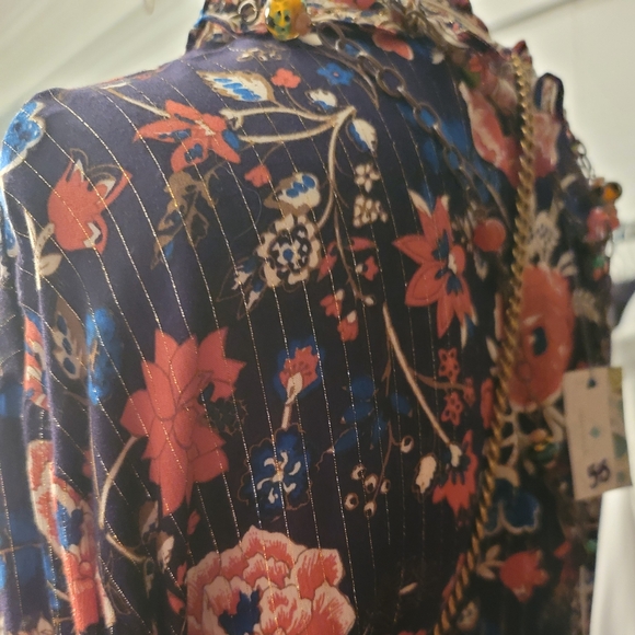 NWT Dance & Marvel Floral Fall Dress Sz L - Picture 6 of 11